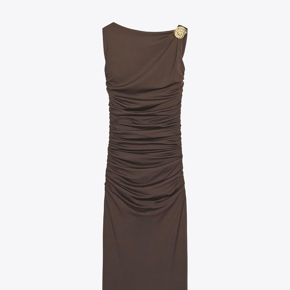Zara Chocolate Brown Maxi Dress